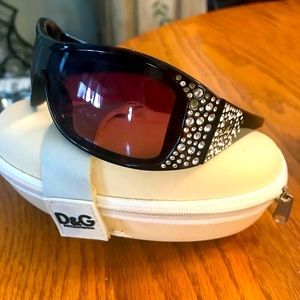 Authentic Dolce and Gabbana sunglasses with rhinestones